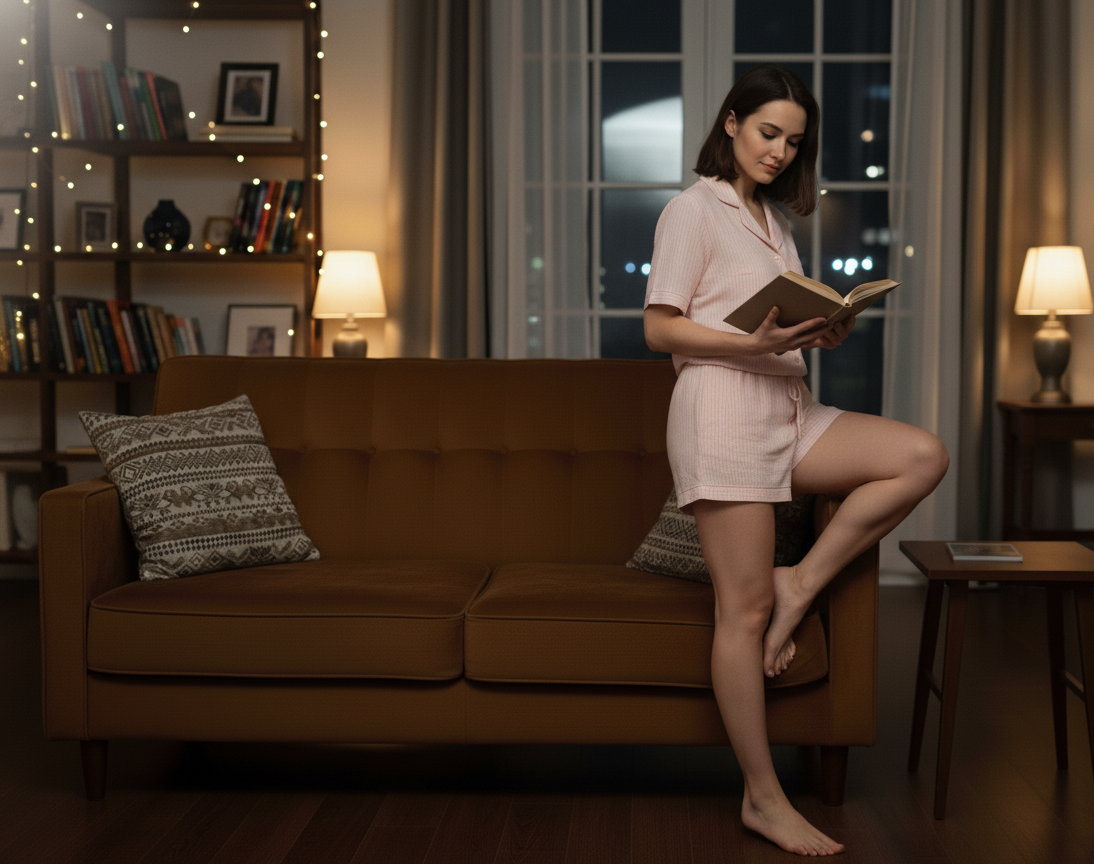 Striped Pink Nightwear With Shorts MX_SPS35