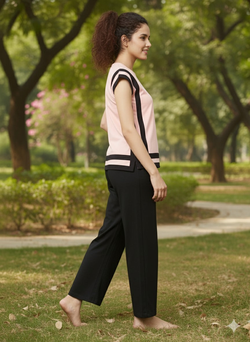 Peach Side Slit Nightwear  MX_CBS16