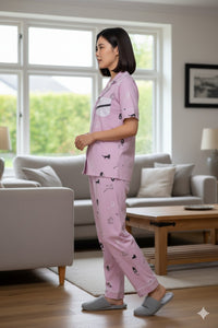 Kitty-Cat Lavender Nightwear
