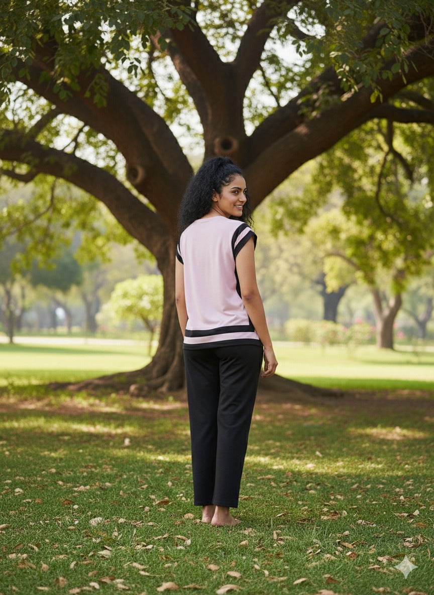 Lavender Side Slit Nightwear MX_CBS16