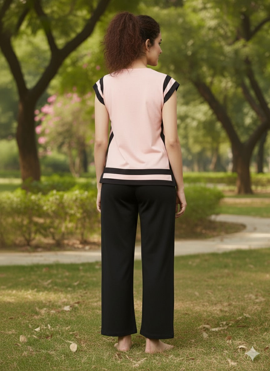 Peach Side Slit Nightwear  MX_CBS16