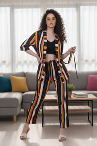 Mulicolour Striped Cord-Set